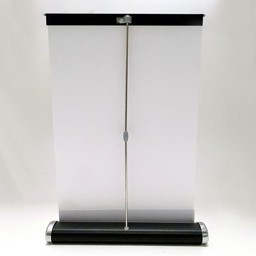 Mini Roll-up in Schwarz A3 Alu - Perfekt f&uuml;r Ausstellungen und Pr&auml;sentationen