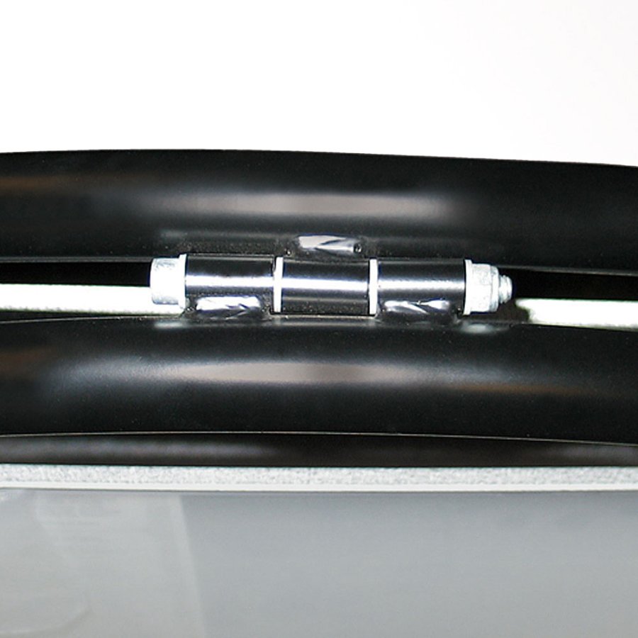 New Gotik Lux Kundenstopper mit Logo schild und Rad - A1 - schwarz