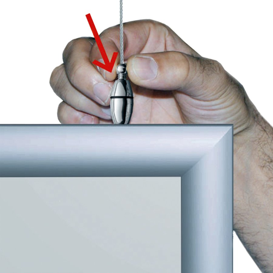 Stopper f&uuml;r doppelseitigen Klapprahmen