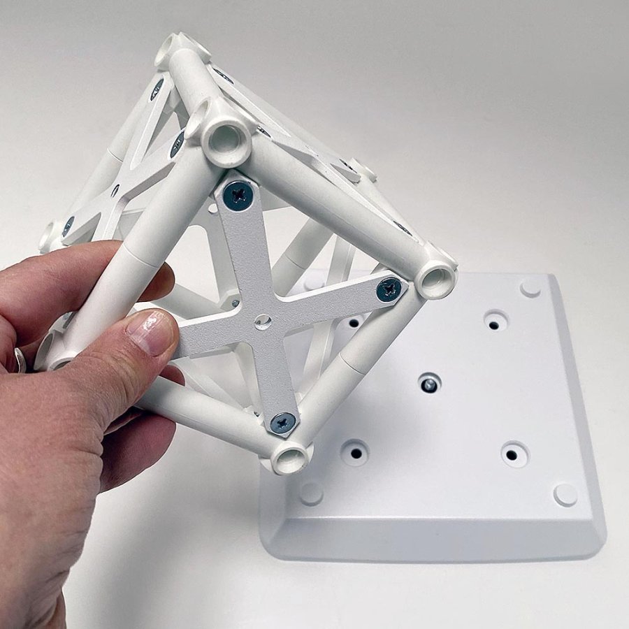 Crown Truss 10 x 10, Basis 19,5 x 19,5 cm - Wei&szlig;