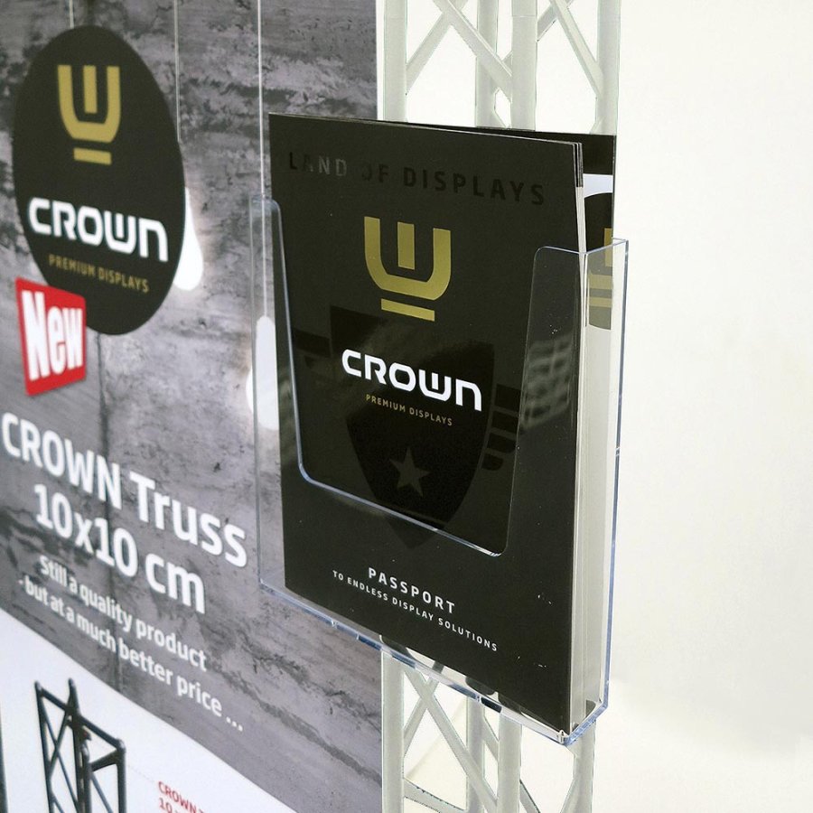 Crown Truss 10x10, Brosch&uuml;renhalter M65 mit Halterung - wei&szlig;