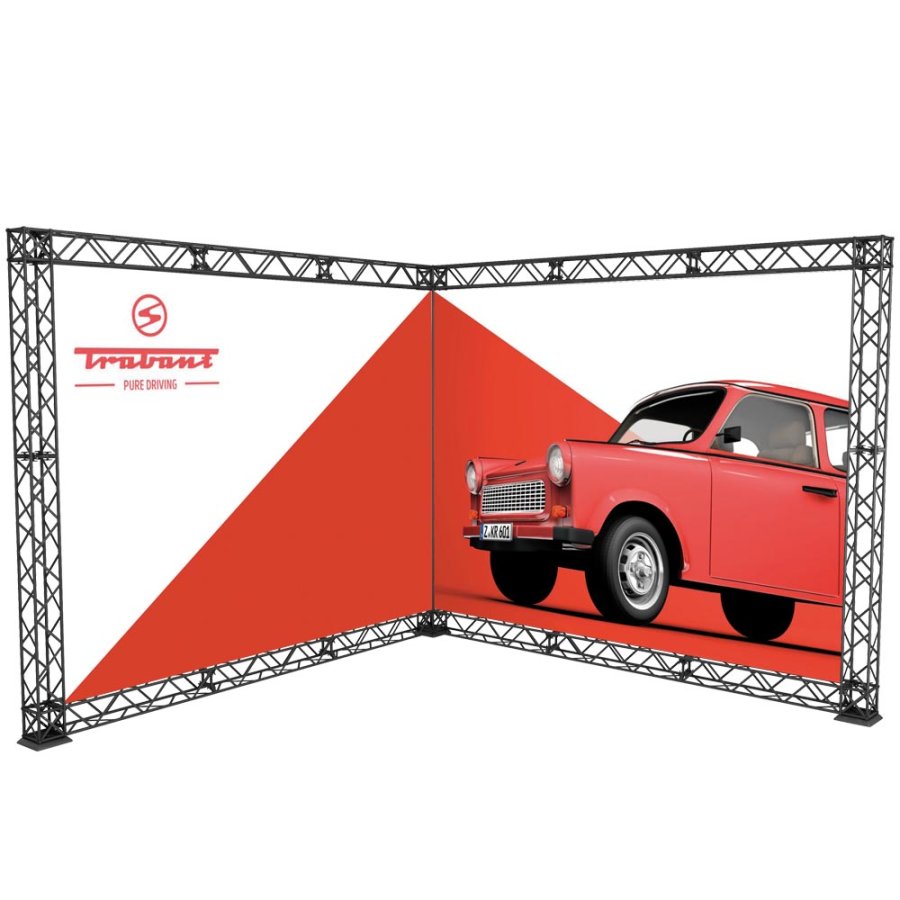 Crown Truss 10 L-Form 3 x 3 m - Schwarz