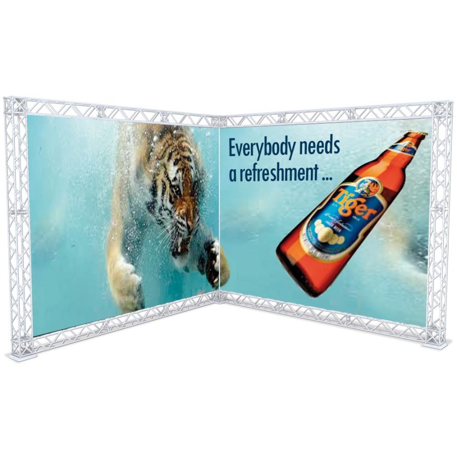 Crown Truss 10 L-Form 3 x 3 m - wei&szlig;