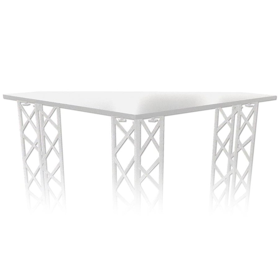 Crown Truss  Counter top Platte, 95 x 95 cm Dreieck - Wei&szlig;