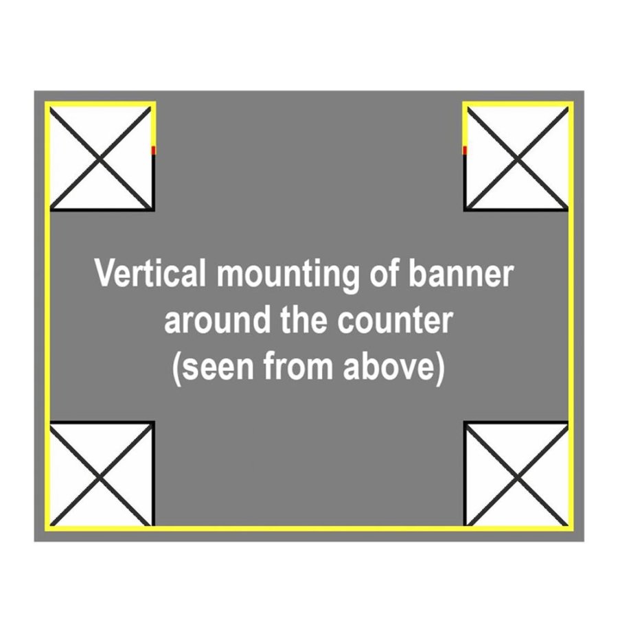 Crown Truss Counter Rechteck 95x65cm