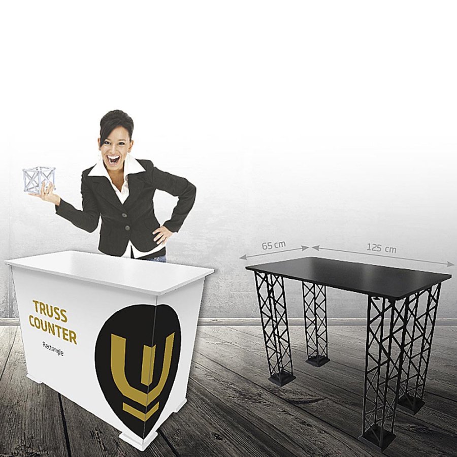 Crown Truss Counter - Rechteck 125 x 65 cm - Wei&szlig;
