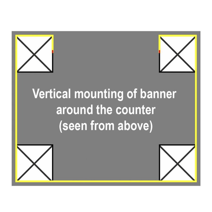Crown Truss Counter - Rechteck 125 x 65 cm - Wei&szlig;
