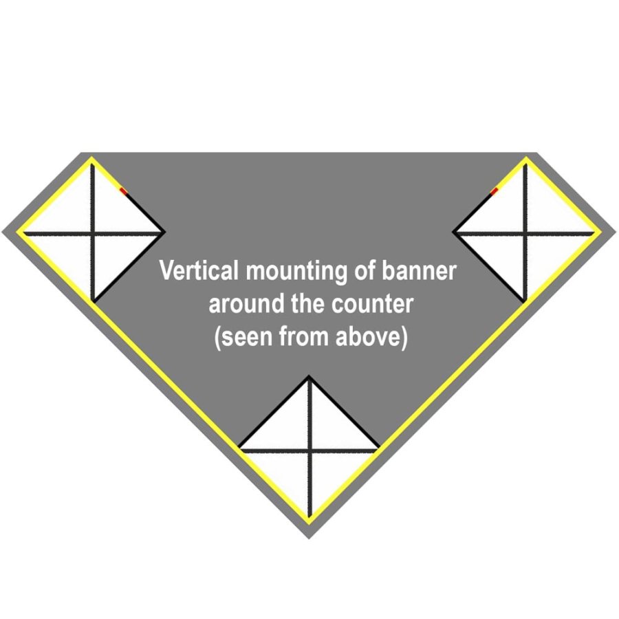 Crown Truss Counter - Dreieck - Schwarz