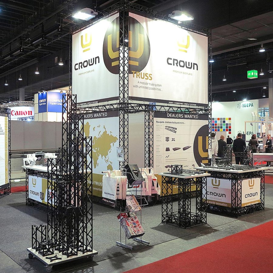 CROWN TRUSS 15 L-shape wall 3 x 3 m, 300 x 600 cm