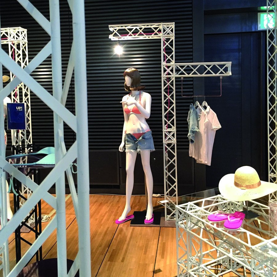 Crown Truss 15 Messewand mit Banner - wei&szlig;