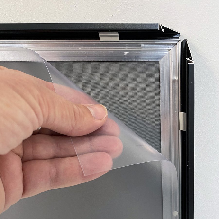 Klapprahmen mit 20mm Aluminium-Flachprofil, schwarz - A4