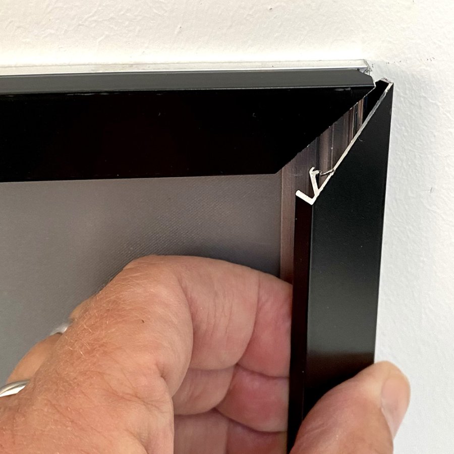 Klapprahmen mit 20mm Aluminium-Flachprofil, schwarz - 70 x 100 cm