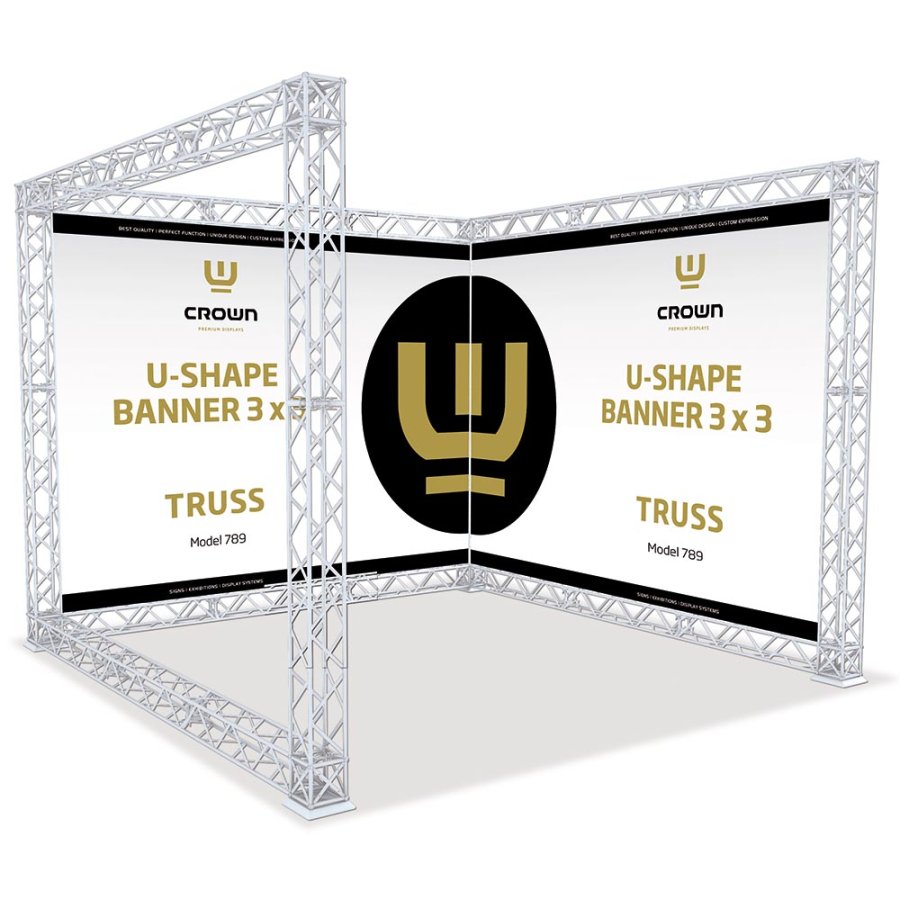 CROWN TRUSS 15 U-shape wall 3 x 3 m, 300 x 300 cm