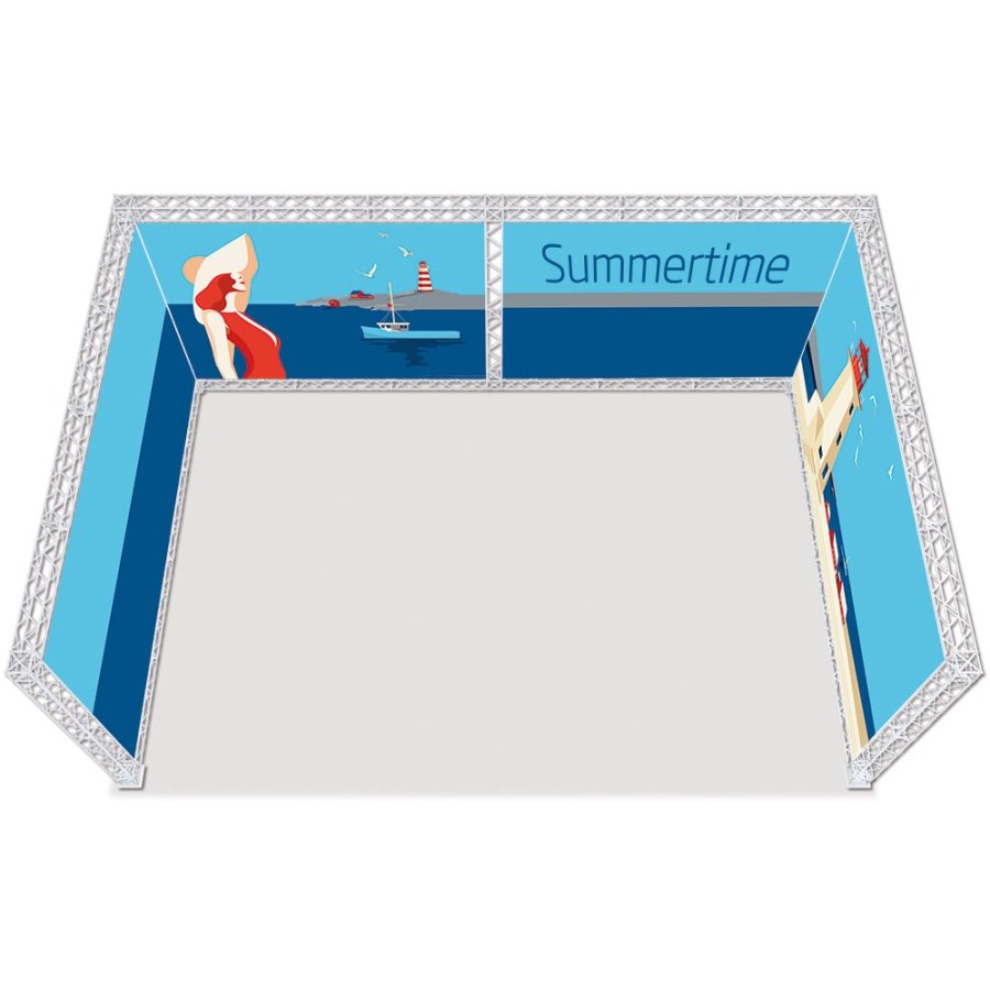 CROWN TRUSS 15 U-shape wall 3 x 3 m, 400 x 600 cm