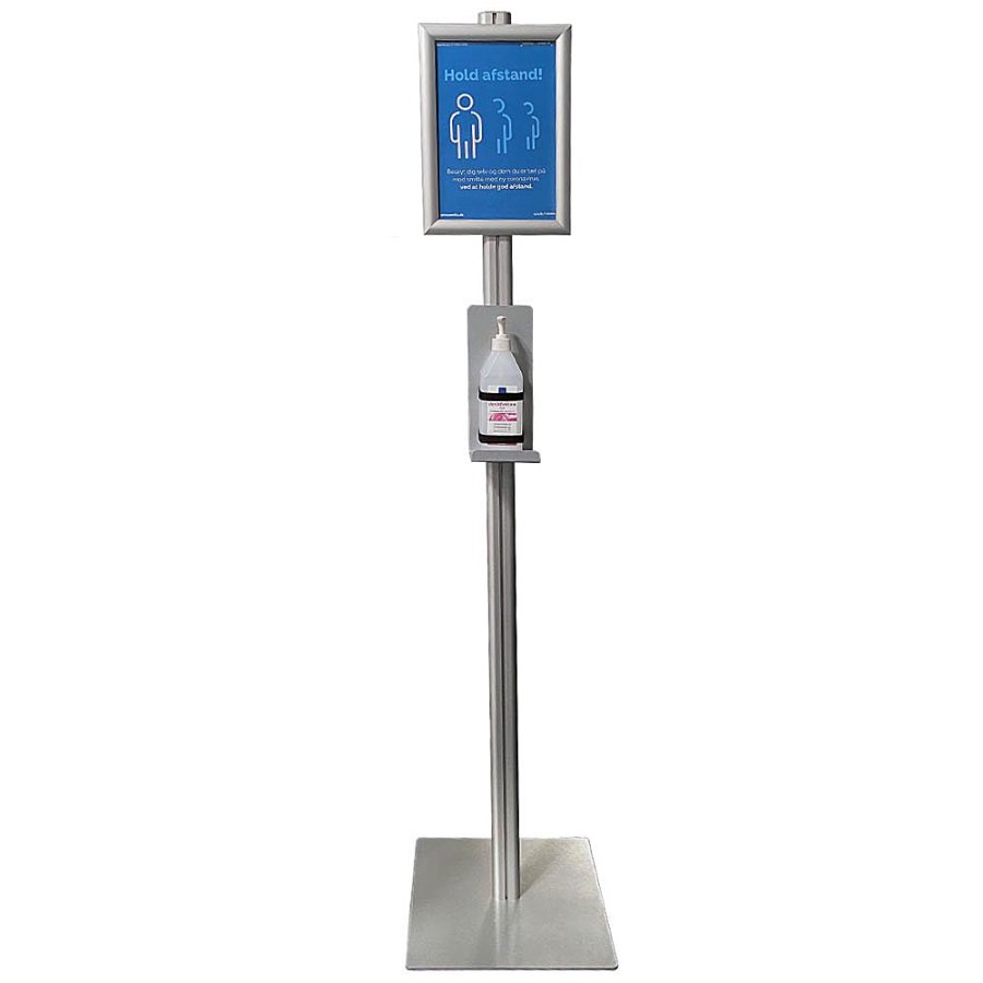 Desinfektionsst&auml;nder f&uuml;r Handdesinfektion mit A4-Klapprahmen