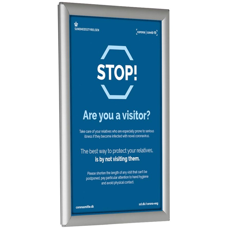 Handdesinfektionsspendenhalter und A3-Klapprahmen f&uuml;r Wandmontierung