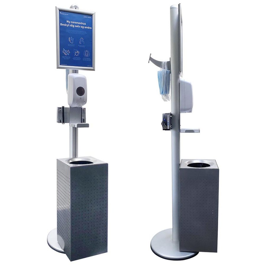 Halter mit Tropfschale aus wei&szlig;em Acryl