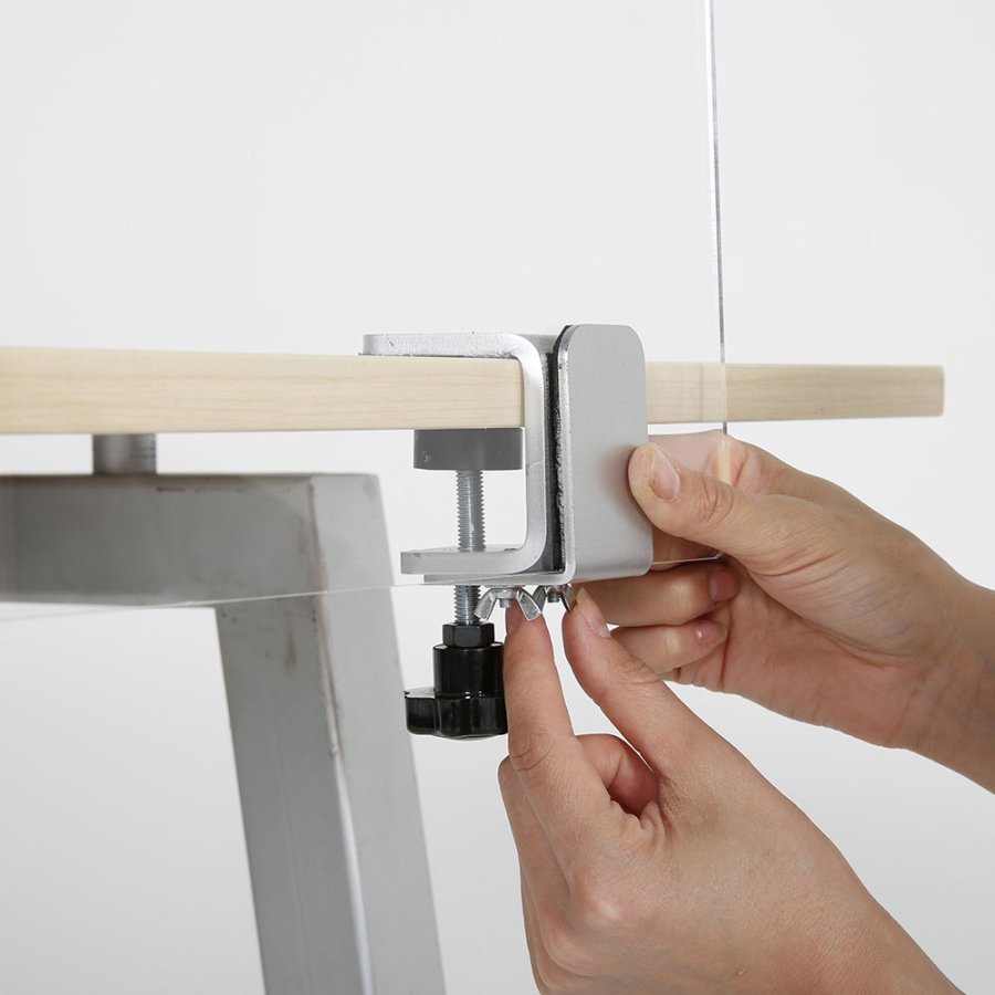 Kantenklemmen-Set f&uuml;r Hygieneabschirmung Tisch, 2-tlg