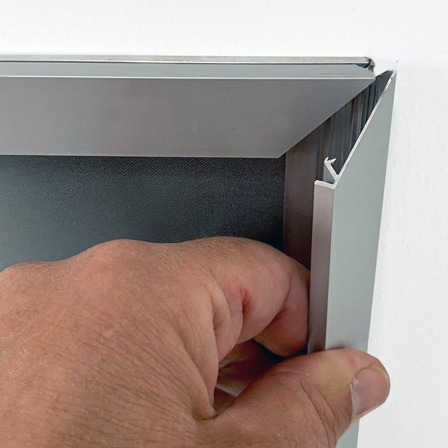 Klapprahmen mit 20mm Aluminium-Flachprofil, silber - A4