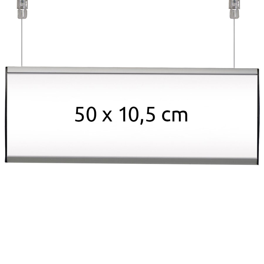 Doppelseitiges H&auml;ngeschild, 1 Lage - 50x10,5 cm