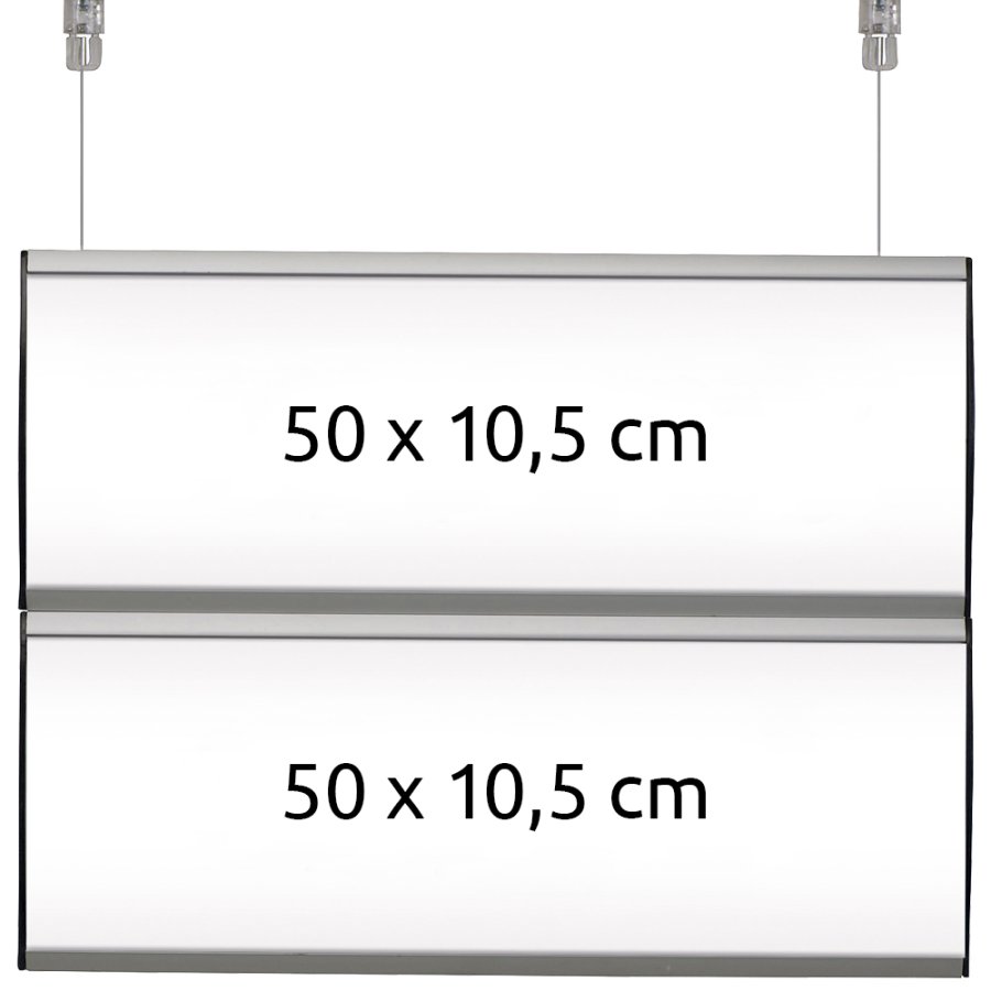 Doppelseitiges H&auml;ngeschild, 2 Schichten - 50x21 cm