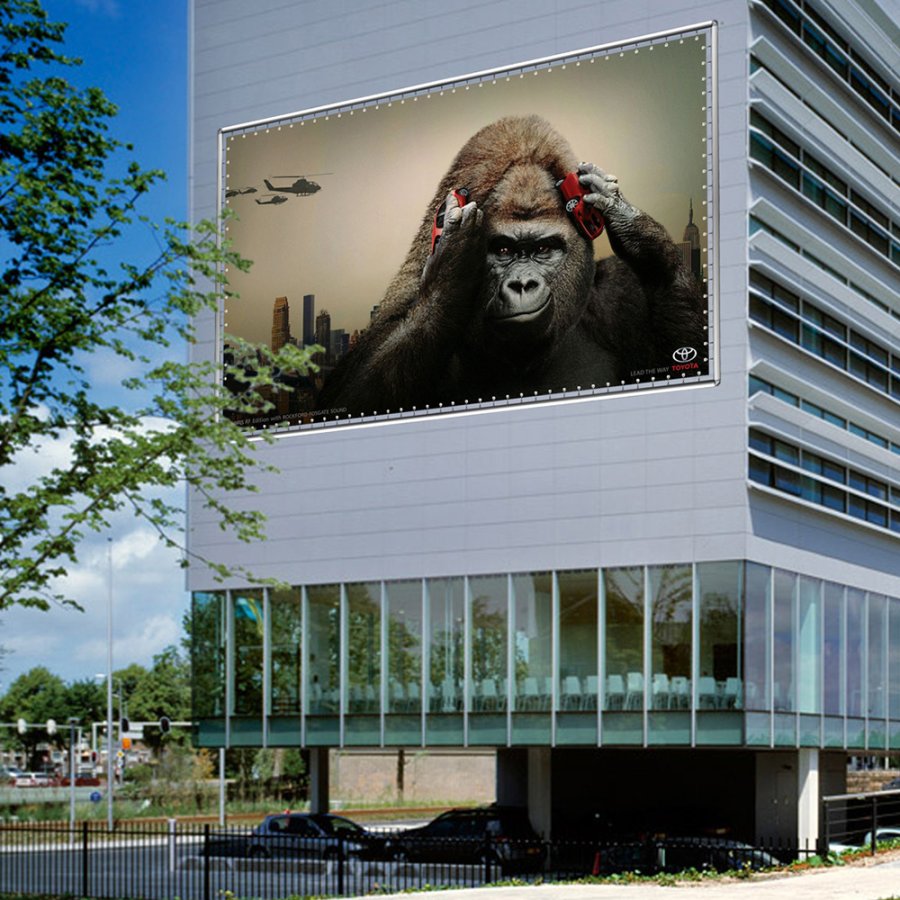 Omni-Bannerrahmen, 150 x 200 cm. inkl. Haken mit Gummi