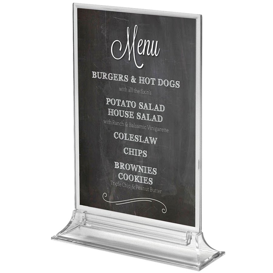 Vertikaler Men&uuml;kartenhalter Acryl - A6 - 10,5 x 14,8 cm