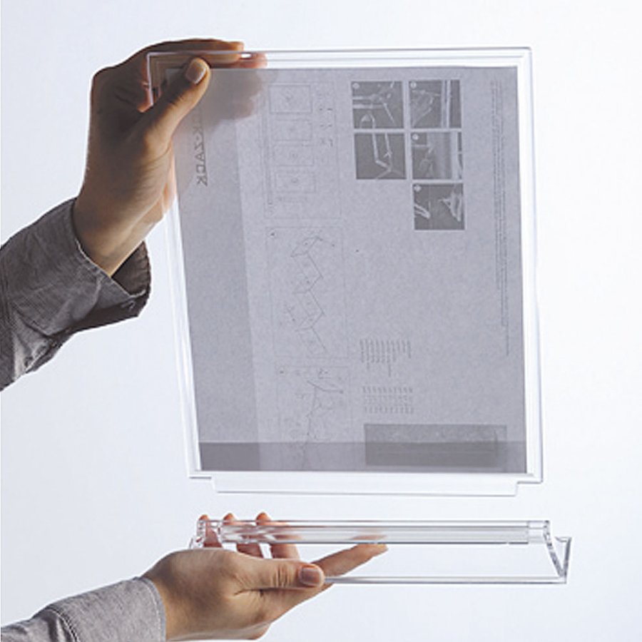 Vertikaler Men&uuml;kartenhalter Acryl - A6 - 10,5 x 14,8 cm