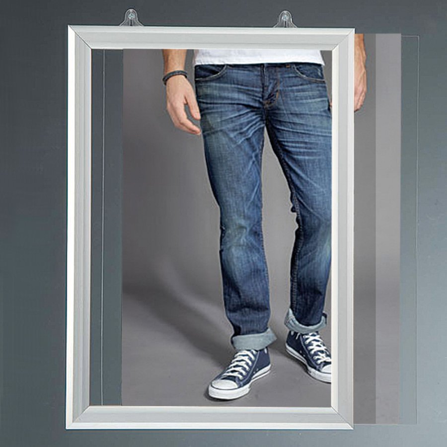 Slide-in Rahmen doppelseitig vertikal - 25mm - A3 - Silber