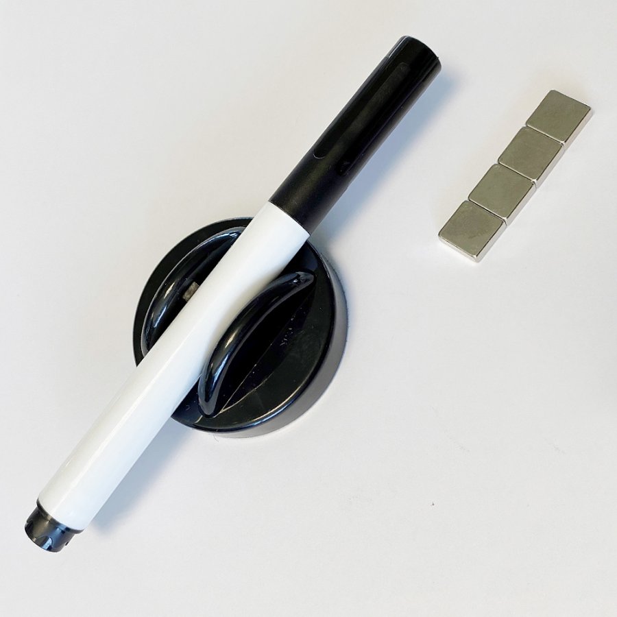 Magnetische Glastafel, Schwarz, 45 x 45 cm