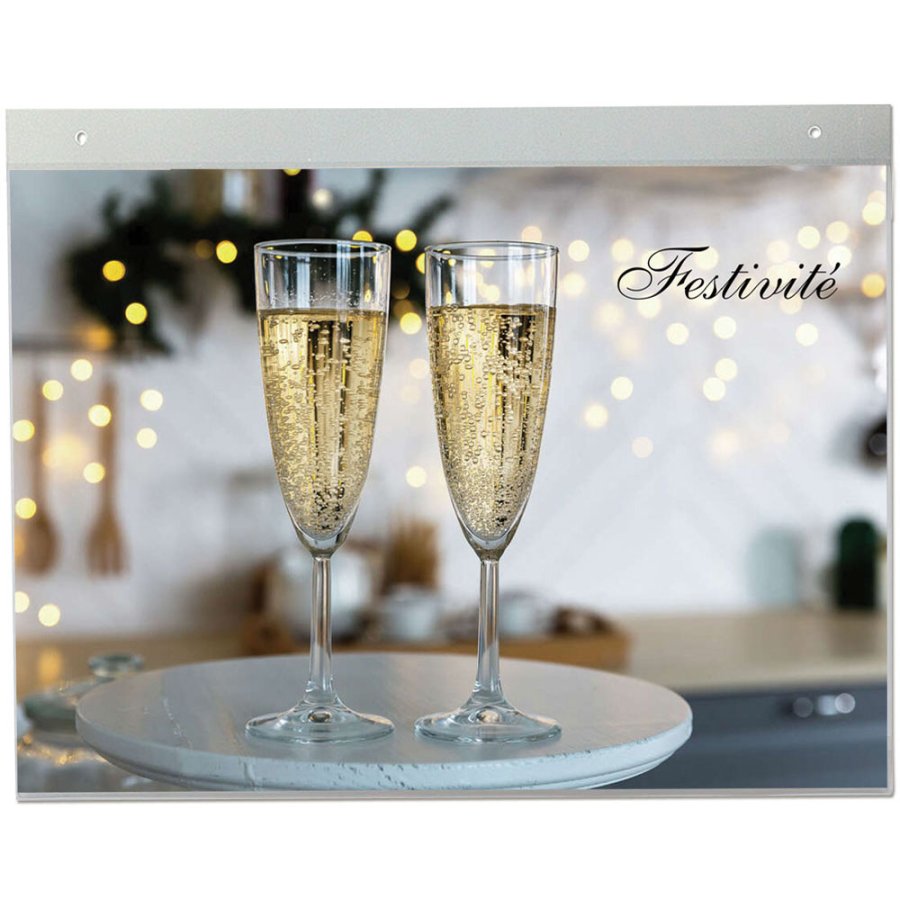 Posterleiste aus Acryl mit L&ouml;chern, horizontal, A5