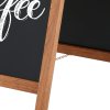 Wooden Kreidetafel Kundenstopper aus Holz, dunkel gebeizt, mit Stahlbrett, 46 x 68 cm #4