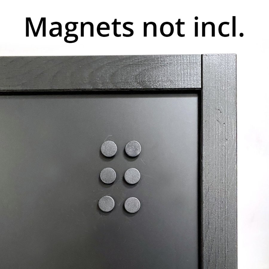 Wooden Kreidetafel Kundenstopper aus Holz mit Stahlbrett 59x78cm - schwarz gebeizte Buche