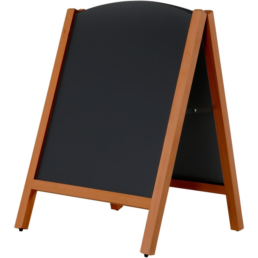 Wooden Kreidetafelschild Bow, dunkles Holz, Tafel 59 x 78 cm