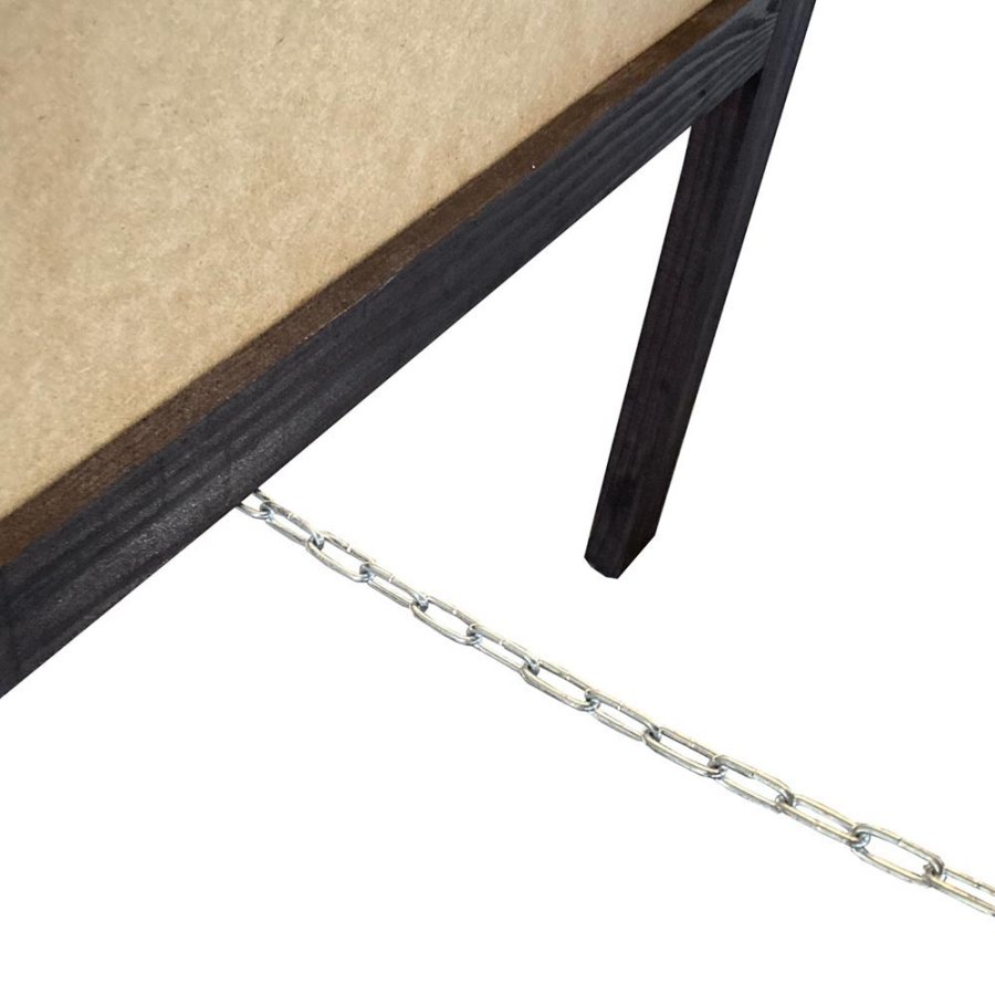 Kundenstopper, Kreidetafel, einschlie&szlig;lich Markierungen, 53 x 67 cm, Schwarz gebeiztes Holz