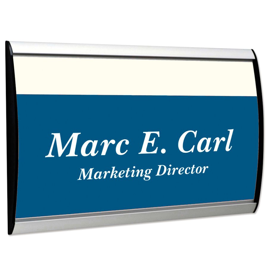 T&uuml;rschild/Wandschild zur Systematisierung, silber - 7,4x35cm