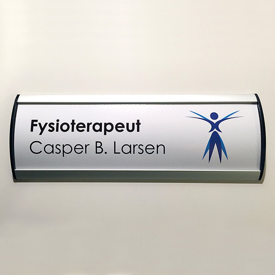 T&uuml;rschild/Wandschild zur Systematisierung, silber - 10,5x50cm