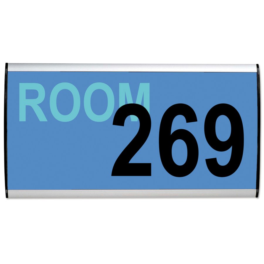 T&uuml;rschild/Wandschild zur Systematisierung, Silber - 14,8x65cm