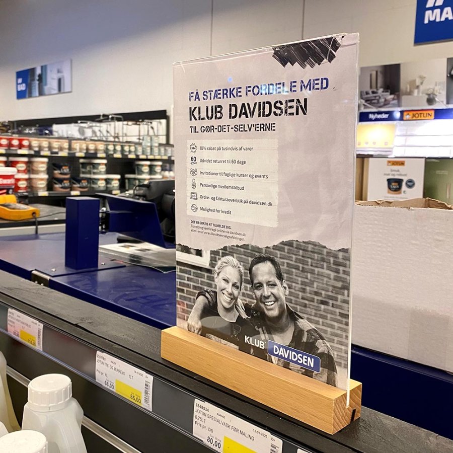 Tischaufsteller, Wood Block, Massivholz, A4 - 21 x 29,7 cm