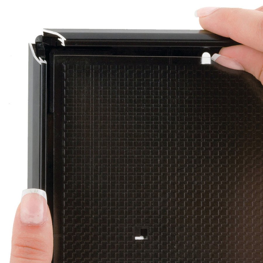 Opti Klapprahmen mit 14mm Aluminiumprofil, Schwarz - A4