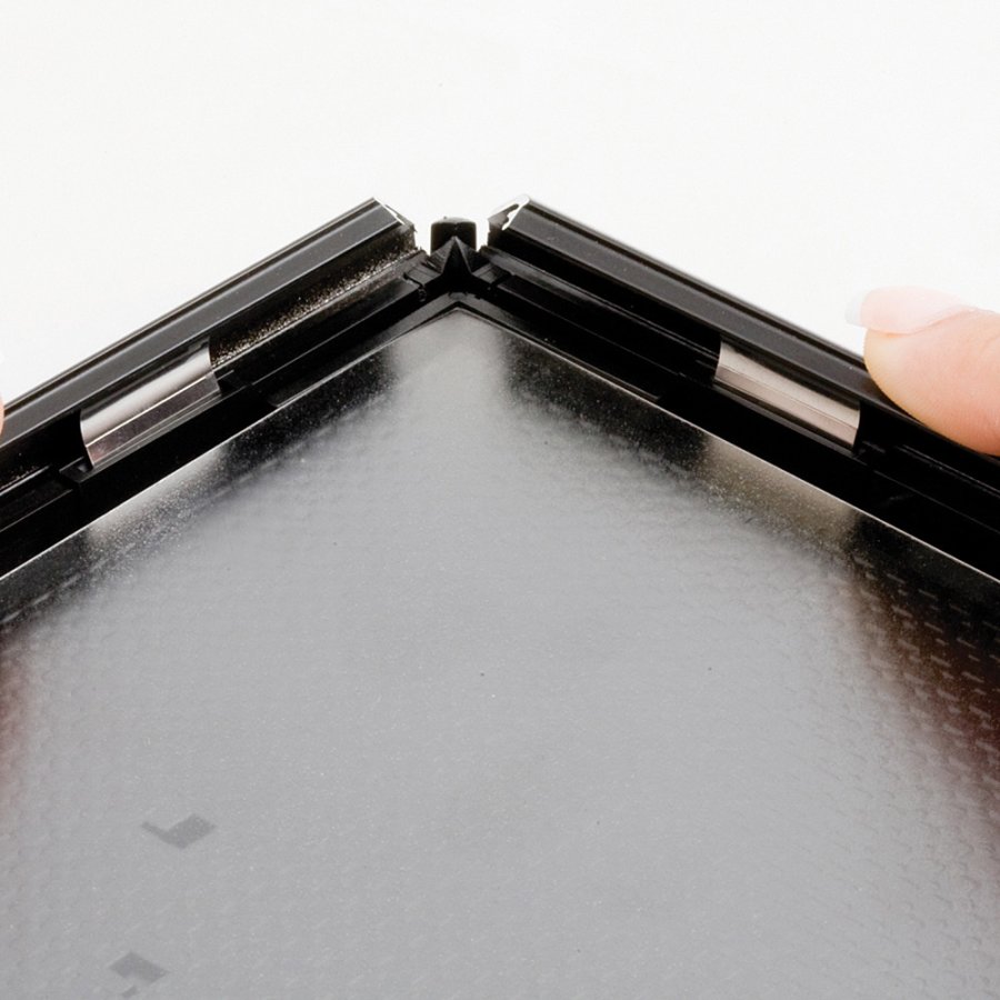 Opti Klapprahmen mit 14mm Aluminiumprofil, Schwarz - A4