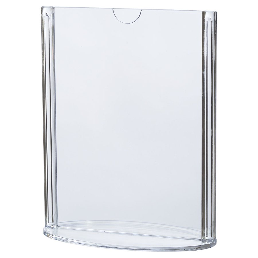 Ovaler Men&uuml;kartenhalter vertikal - A6 - 10,5 x 14,8 cm