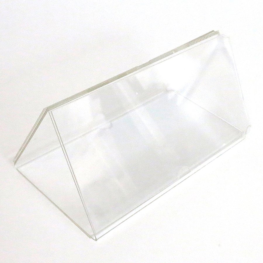 Dreieckiger Men&uuml;kartenhalter vertikal - 3xM65 Flyer - 9,9x21 cm