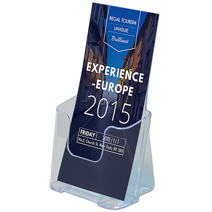 Tisch- und Wand Prospekthalter aus Acryl, M65/A6