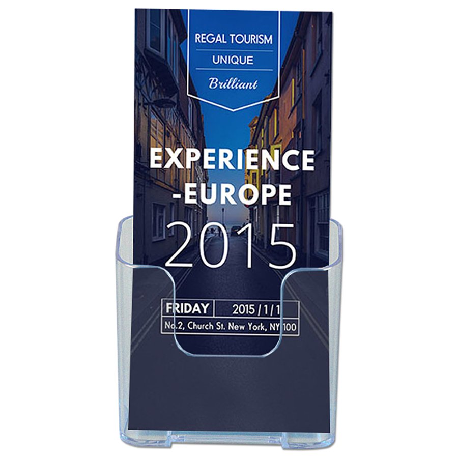 Tisch- und Wand Prospekthalter aus Acryl, M65/A6