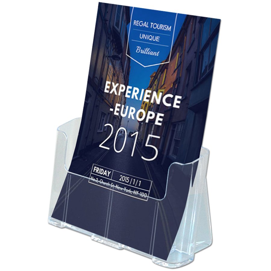 Tisch- und Wandbrosch&uuml;renhalter Acryl, A5