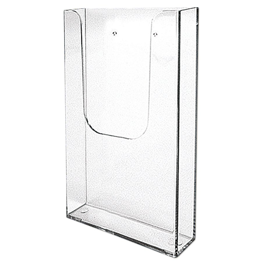 Acryl-Brosch&uuml;renhalter f&uuml;r die Wand - vertikal - Flyer - M65 - 9,9 x 21 cm