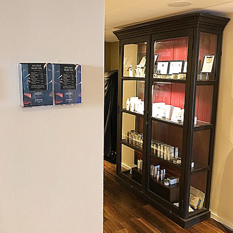 Acryl-Brosch&uuml;renhalter f&uuml;r die Wand - vertikal - Flyer - 2xM65 - 9,9x21 cm