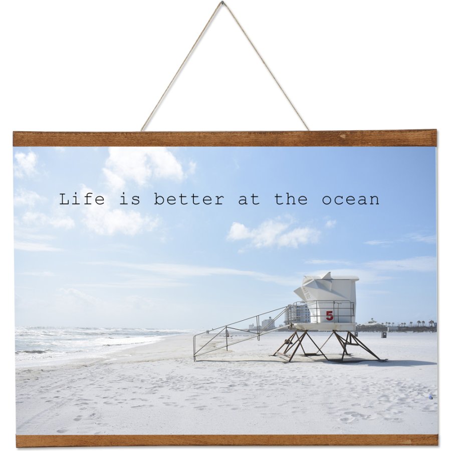 Wooden Posterleiste aus dunkler Buche magnetisch Satz  - 40 cm Set