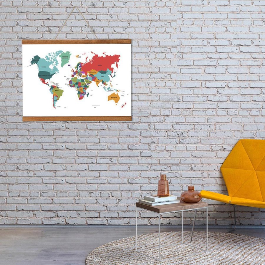 Wooden Posterleiste aus dunkler Buche magnetisch Satz  - 50 cm Set